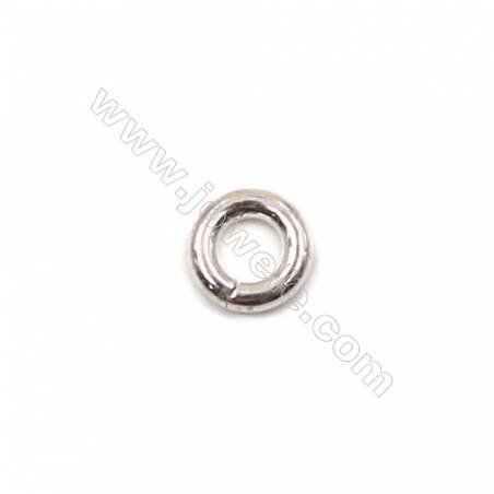 Wholesale 925 sterling silver closed jump ring for jewelry making  size 4x1mm 100pcs/pack