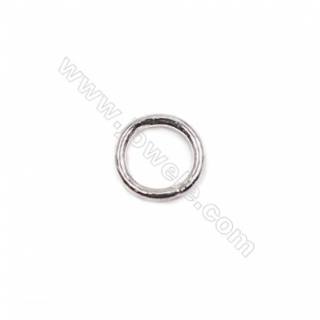 Fancy 925 sterling silver closed jump ring for jewelry making  size 5x0.7mm 100pcs/pack
