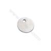 Flat round 925 sterling silver pendant charms to engrave-J07S8  size 8x0.7mm hole 1mm 50pcs/pack