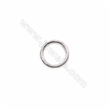 High quality 925 sterling silver closed jump ring jewelry findings wholesale supplies 7x0.9mm 50pcs/pack