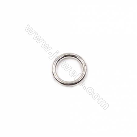 High quality 925 sterling silver closed jump ring jewelry findings 7x1mm 50pcs/pack