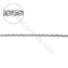925 sterling silver flat cross link chain findings fit jewelry making-F8S11 size 1.9x3.6mm thick 0.5mm