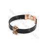 Bracelet noir en cuir pour les bijoux  largeur 10mm  20mètre/rouleau
