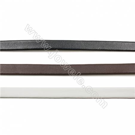 Multicolor Leather Cord, Real Leather Jewelry Cord, Width 6mm, 20mt/roll