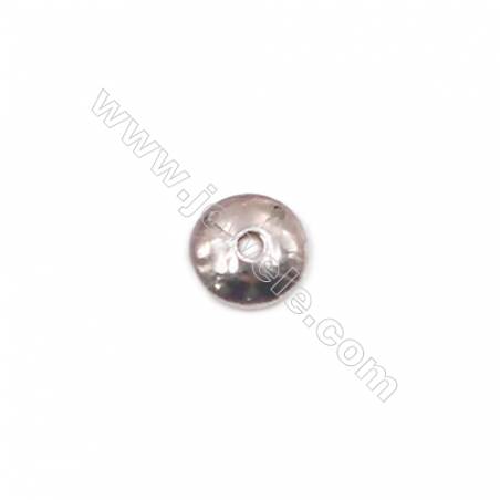 Sterling silver round bead cap 3 x0.9mm  hole 0.7mm 300pcs/pack