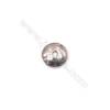 Sterling silver round bead cap 3 x0.9mm  hole 0.7mm 300pcs/pack