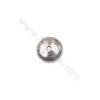 Sterling silver smooth beads cap  4 x1mm  hole 0.7mm 300pcs/pack