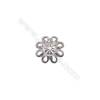 Sterling silver flower shape beads cap 8 x2mm hole 1mm 100pcs/pack