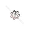 Sterling silver flower shape beads cap 5 x1.5mm hole 0.7mm 200pcs/pack