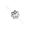 Sterling silver flower shape beads cap  6 x1.5mm hole 0.7mm 200pcs/pack