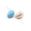 Eletroplating Colorful Shell Pearl Half-drilled Beads  Waterdrop  Size 12x18mm  Hole 0.8mm  30pcs/pack