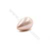 Demi-trou foré perles en Perles nacrée galvanoplastie  multicolore  goutte  Taille 12x18mm  trou 0.8mm  30pcs/paquet