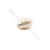 Demi-trou foré perles en Perles nacrée galvanoplastie  multicolore  goutte  Taille 6x9mm  trou 0.8mm  60pcs/paquet