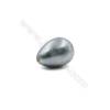 Demi-trou foré perles en Perles nacrée galvanoplastie  multicolore  goutte  Taille 10x15mm  trou 1.0mm  40pcs/paquet