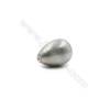 Eletroplating Colorful Shell Pearl Half-drilled Beads  Waterdrop  Size 10x15mm  Hole 1mm  40pcs/pack