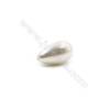 Demi-trou foré perles en Perles nacrée galvanoplastie  multicolore  goutte  Taille 12x21mm  trou 0.8mm  25pcs/paquet