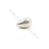 Demi-trou foré perles en Perles nacrée galvanoplastie  multicolore  goutte  Taille 8x15mm  trou 0.8mm  35pcs/paquet