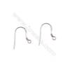 Wholesale platinum plated sterling silver earring hook-81011  size 17x9mm x 30pcs/pack  pin 0.6mm  hole 1.5mm