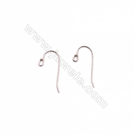 Sterling silver platinum plated earring hook with beads-A7S10YF  size 24x9mm x30pcs/pack   pin 0.7mm