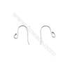 Wholesale platinum plated sterling silver earring hook-A7S6YF  size 16x8mm x 30pcs/pack  pin 0.6mm