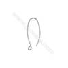 Platinum plated sterling silver earring hook-8100481  length 29mm   pin 0.8mm   hole 1.4mm  20pcs/pack