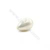 Demi-trou foré perles en Perles nacrée galvanoplastie  multicolore  goutte  Taille 16x25mm  trou 0.8mm  20pcs/paquet