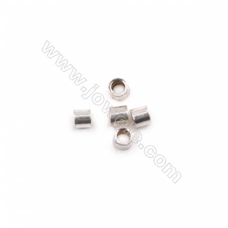 925 Sterling silver tube beads -M7S10 size 1.5 x1.6mm hole 0.9mm 500pcs/pack