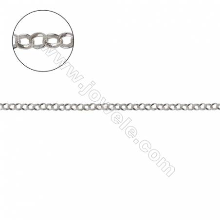 Sterling silver cross chain O chain for jewelry making-H8S12 diameter 2.5mm thick 0.7mm x 1meter