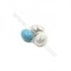 Perles nacrée semi-percées galvanoplastie  multicolore  oval  Taille 6x8mm  trou 0.8mm  10pcs/paquet