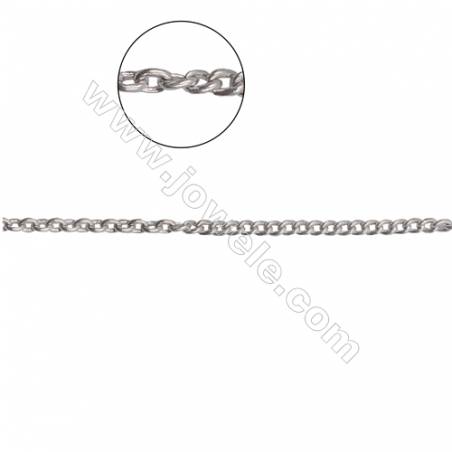 925 Sterling silver cross chain mix curb chain-G8S11 size: cross chain 1.6x2.0mm x0.3mm  curb chain: 1.1mm width