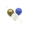 Perles nacrée semi-percées galvanoplastie  multicolore  ronde mate  Taille 14mm de diamètre  trou 1.0mm  10pcs/paquet