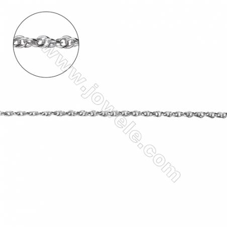 925 sterling silver loose double rolo chain jewelry findings-G8S8 size: 1.25x1.7mm thickness 0.25mm x 1metre