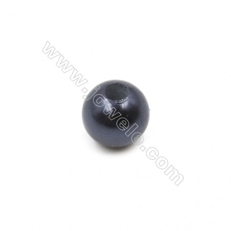 Eletroplating Colorful Shell Pearl Beads Single Beads  Round  Diameter 10mm  Hole about 2.5mm  50pcs/pack