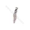 925 sterling silver pinch bail pendant findings-N7S4  size19mm  hole 3.5x5.5mm pin 0.8mm 10pcs/pack