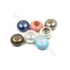 Perles en Perles nacrée galvanoplastie  multicolore  rondelle  Taille 9x13mm  grand trou 5.0mm  20pcs/paquet
