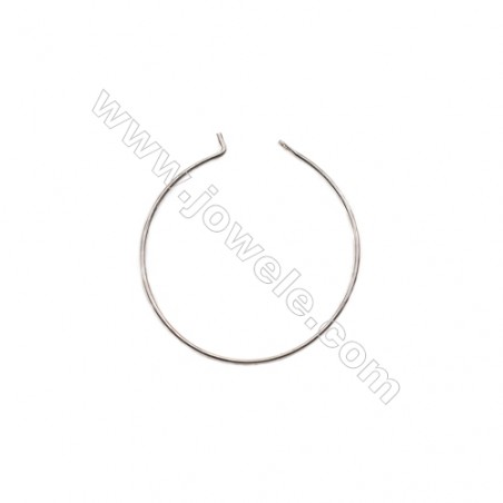 925 sterling silver hoop earring setting wholesale-C7S9  size 26x0.7mm  20pcs/pack