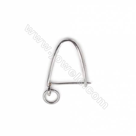 925 sterling silver pinch bail pendant findings-N7S6  size 14x13mm  hole 5mm pin 0.5mm 10pcs/pack