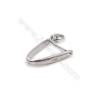925 sterling silver pinch bail pendant findings-N7S6  size 14x13mm  hole 5mm pin 0.5mm 10pcs/pack