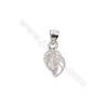 925 sterling silver pinch bail pendant findings-N7S3  size 18mm  hole 4.5x6mm pin 0.9mm 10pcs/pack