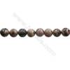 Rhodochrosite avec noir perles ronde sur fil  Taille 12mm de diamètre  trou 1.0mm  15 ~ 16 "x1fil