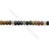 Natural Indian Agate Bead Strands  Abacus(Faceted)  Size 4x8mm  Hole 1mm  15~16"x1strand