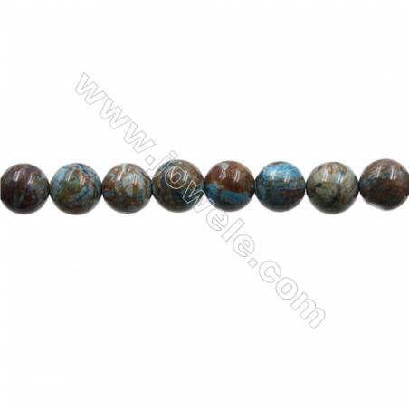 Natural Flower Agate Bead Strands  Round  Diameter 10mm  Hole 1mm  15~16"x1strand
