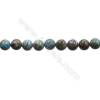 Natural Flower Agate Bead Strands  Round  Diameter 8mm  Hole 0.7mm  15~16"x1strand