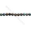 Natural Flower Agate Bead Strands  Round  Diameter 6mm  Hole 0.7mm  15~16"x1strand