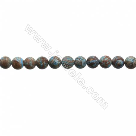 Perles Agate de fleur ronde mate sur fil  Taille 8mm de diamètre  trou 1.0mm  15 ~ 16 "x1fil