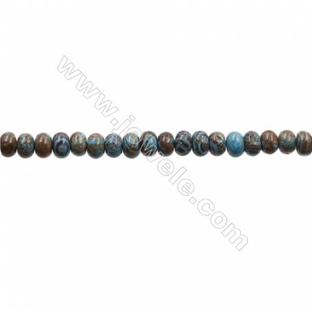 花紋瑪瑙算盤珠串珠 尺寸4x6毫米 孔徑0.7毫米 15~16'' x1條