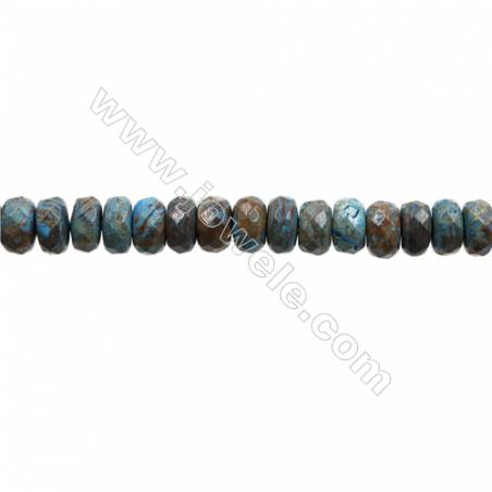 Natural Flower Agate Bead Strands  Abacus(Faceted)  Size 6x10mm  Hole 1mm  15~16"x1strand