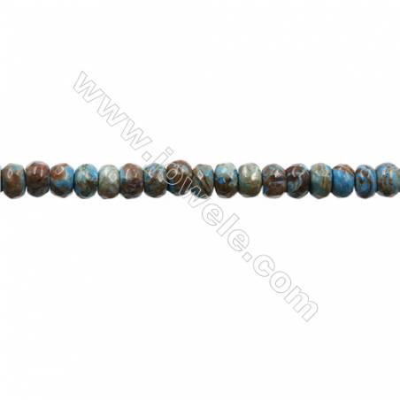 Perles Agate de fleur rondelle facette sur fil  Taille 4x6mm  trou 0.8mm  15 ~ 16 "x1fil