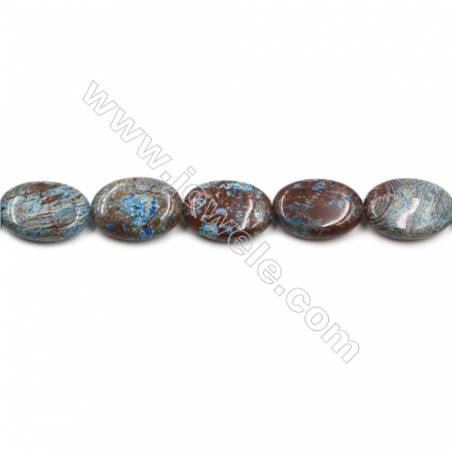 Natural Flower Agate Bead Strands  Oval  Size 25x18mm  Hole 1mm  15~16"x1strand