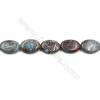 Natural Flower Agate Bead Strands  Oval  Size 25x18mm  Hole 1mm  15~16"x1strand